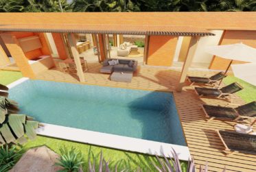 Magnifique villa sur plan de 4,5 pièces à 250 m de la plage de sable jaune or et d’eau crystalline